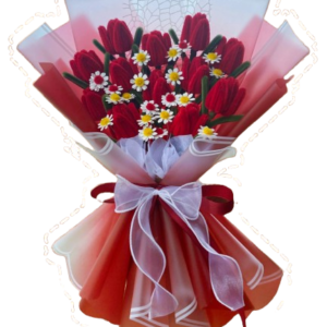 Crimson Daisy Delight Bouquet